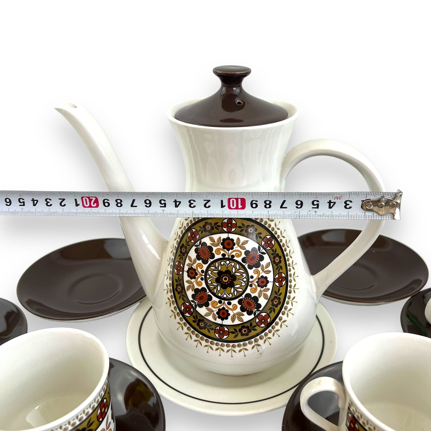 Ridgeway “Navajo” Ironstone England Tea Set (one cup smashed)