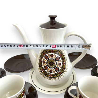 Ridgeway “Navajo” Ironstone England Tea Set (one cup smashed)