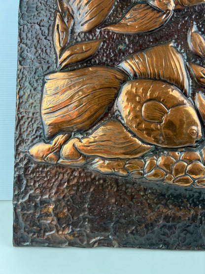 Hand-Hammered Copper Fish Wall Art
