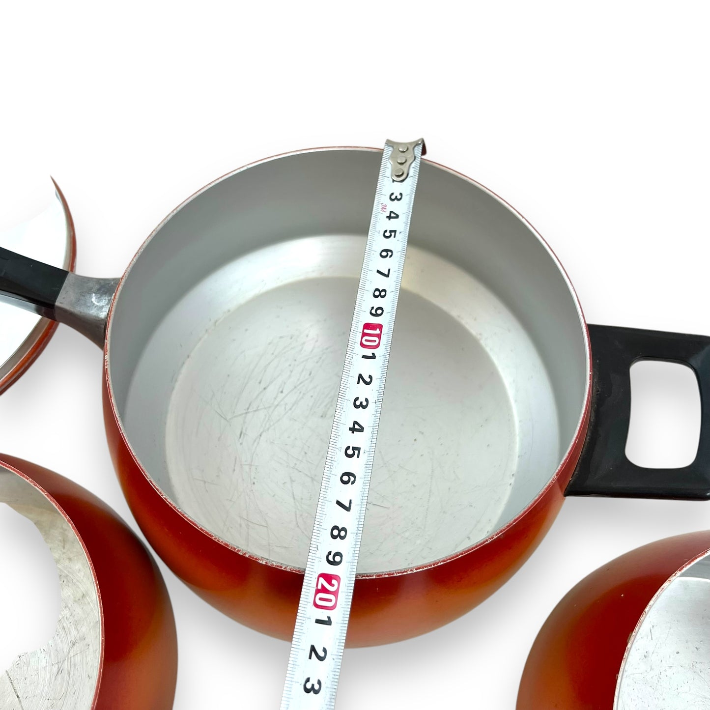 Orange Enamel Steel Cookware Set - 4 Pieces