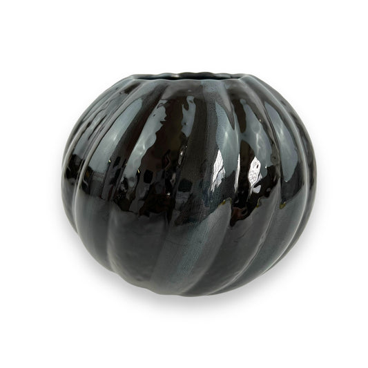 Black Ceramic Sphere shape Vase