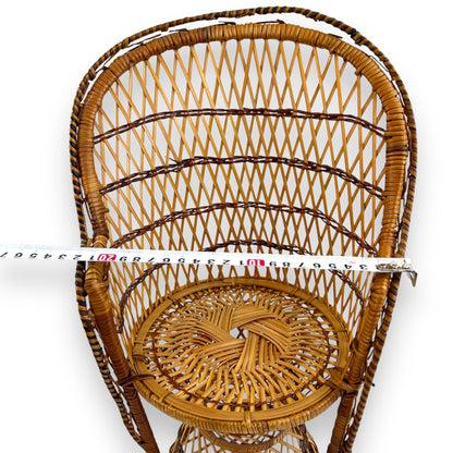 Cane Peacock Dolls Chair