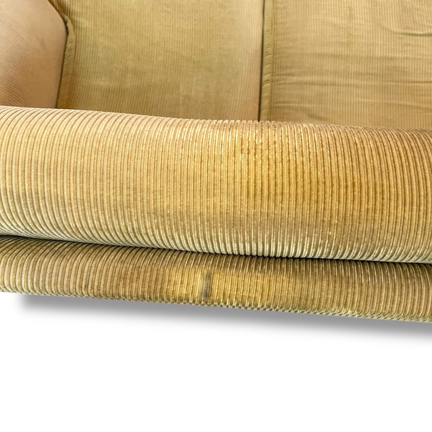 Green-Yellow Corduroy 2-Seater Lounge