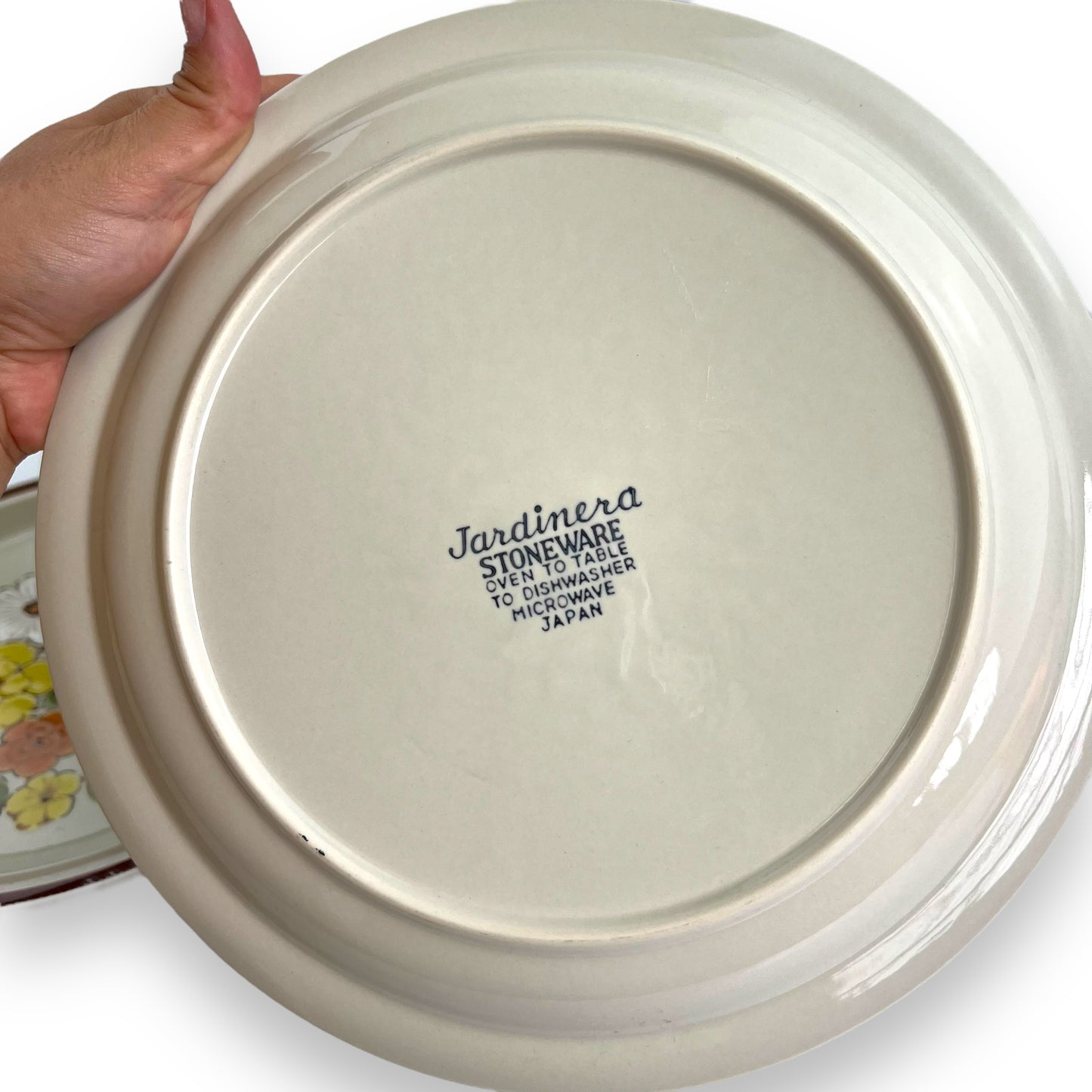 Set of 4 Jardineira Stoneware Floral Dinner Plates - Made in Japan