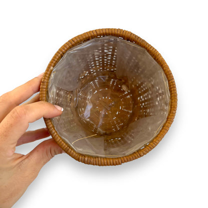 Small Cane Plant Basket with plastic lining