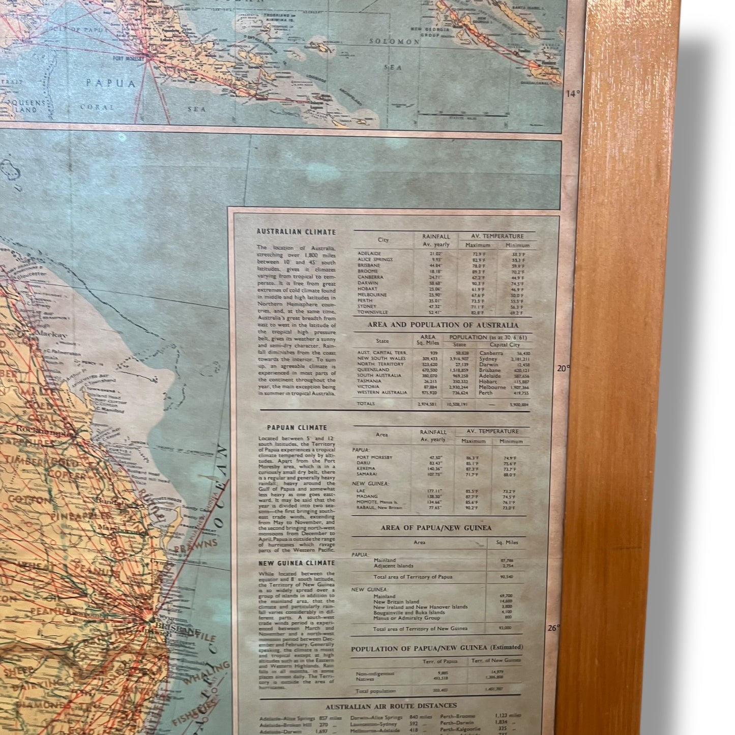 TAA Map of Australia – Mid-Century Aviation Wall Map