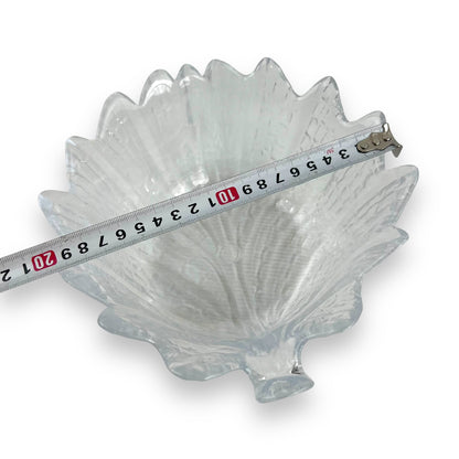 Orrefors (Sweden) "Eden" glass med sized leaf bowl designed by Lars Hellsten