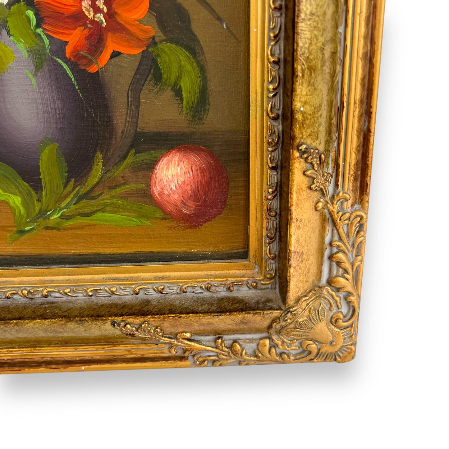 Flower Painting in Gold Frame
