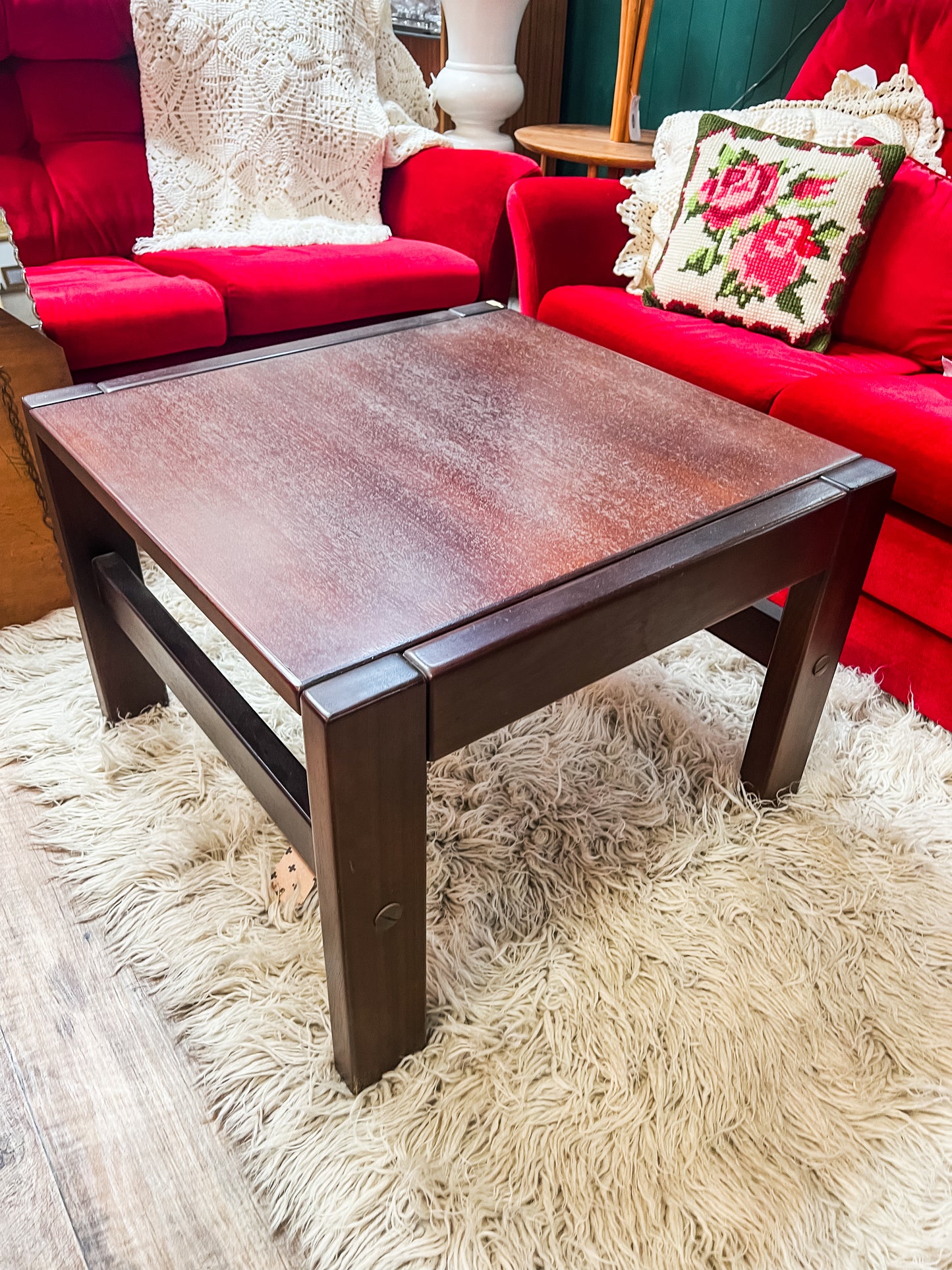 Wood coffee table