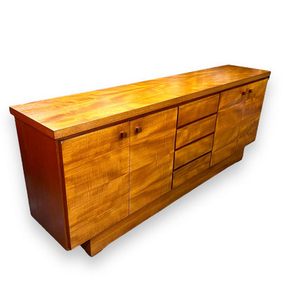 Mid-Century large Sideboard Buffet with four drawers and dual double door storage