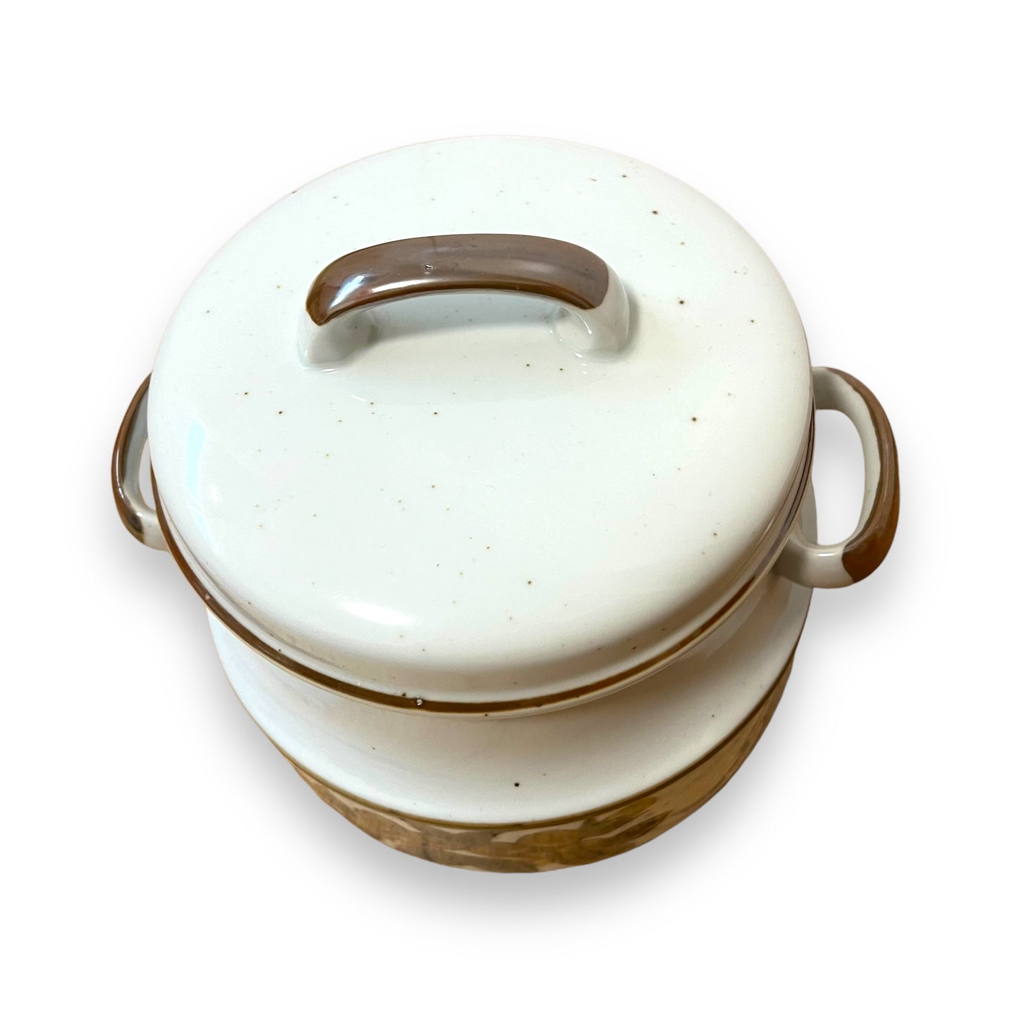 La Provence Ceramic Casserole Dish with Lid - Stoneware Floral Design - Made in Korea