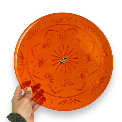 Hostess Homewares Orange Round Serving Tray