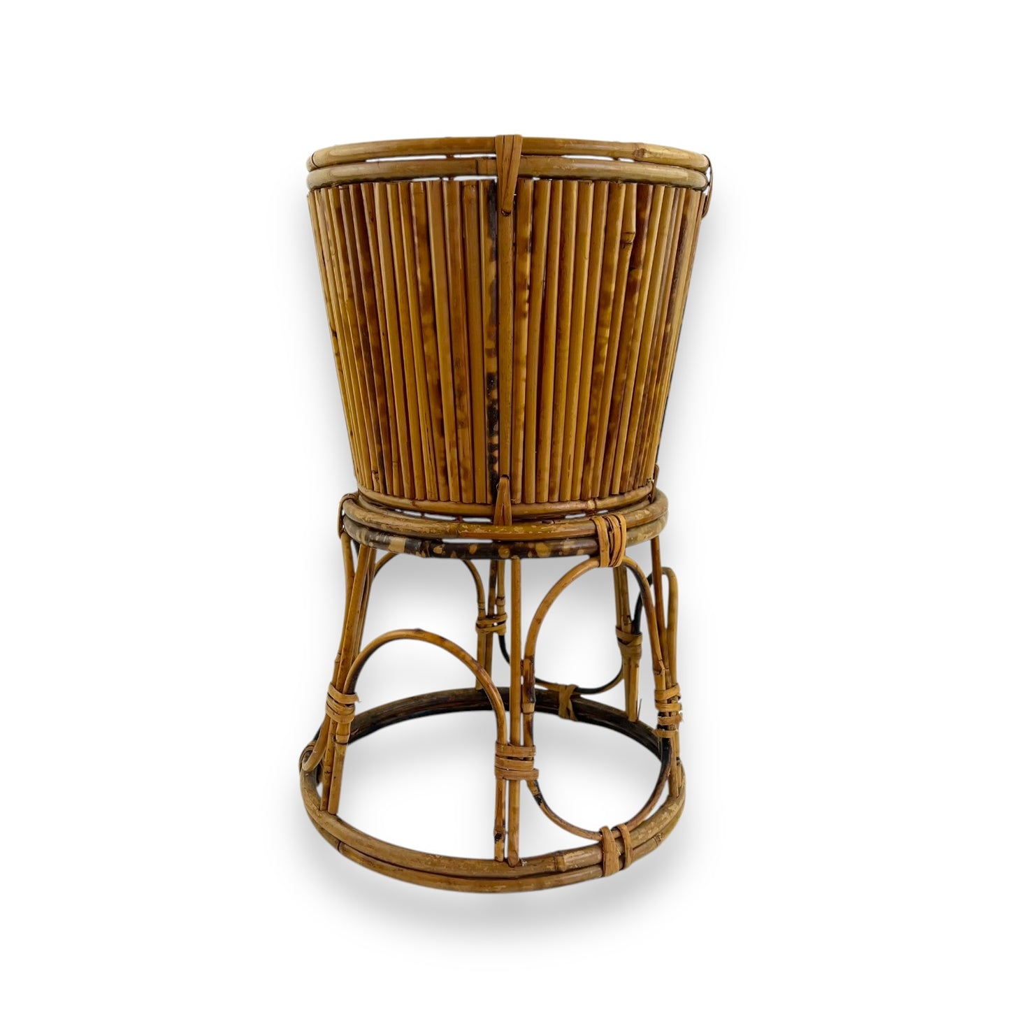 Tortoiseshell Cane Plant Pot & Stand