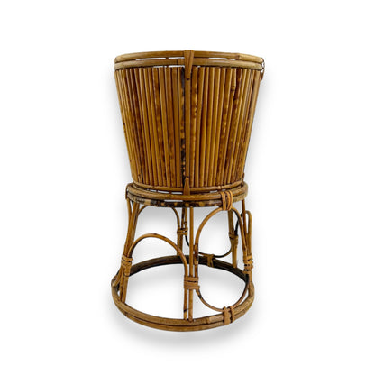 Tortoiseshell Cane Plant Pot & Stand