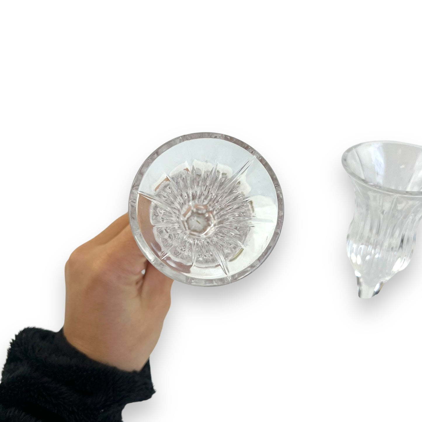 Mikasa Germany Glass Candlestick Holder Set of 2