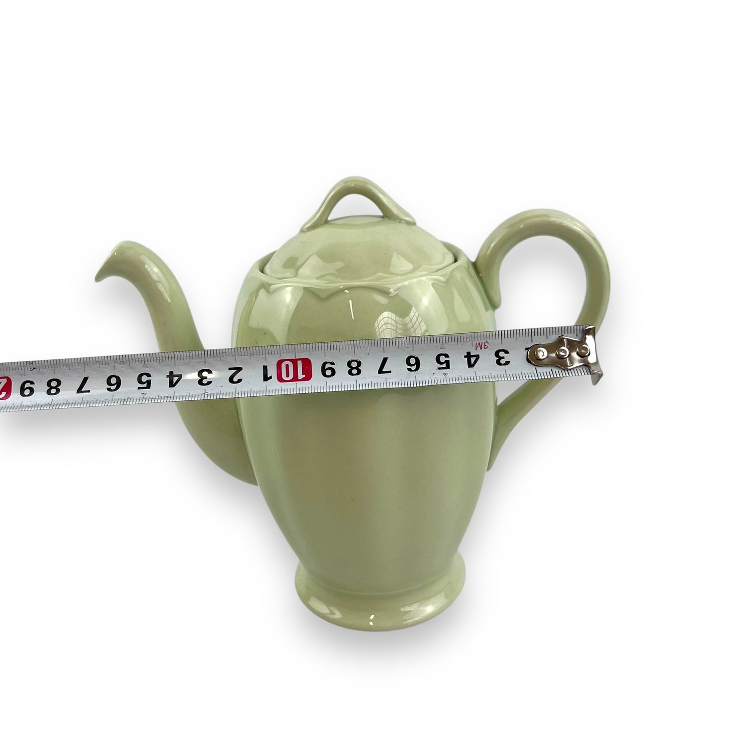 Grindley England Almond Petal Green Ceramic Teapot