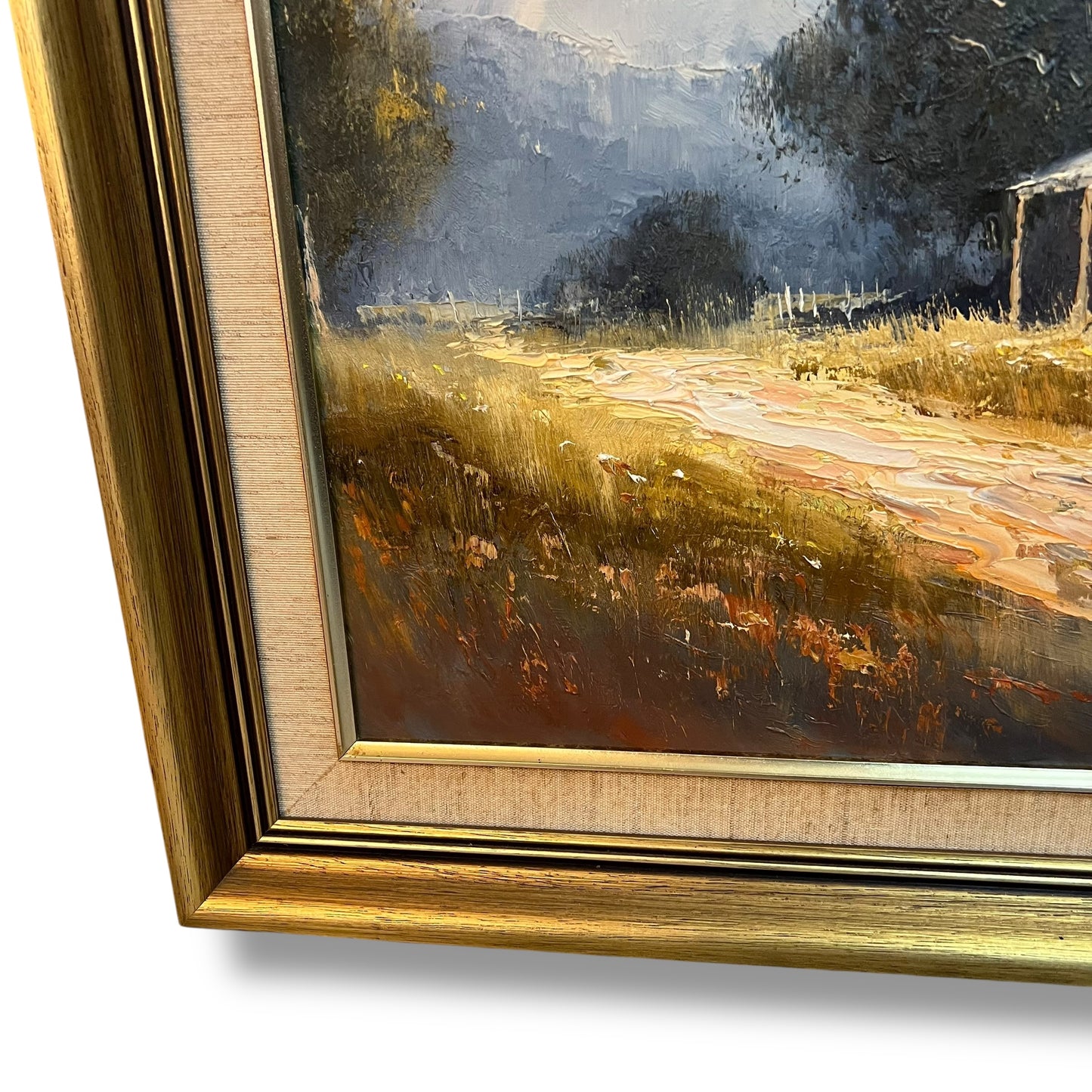 “Old House at Kersbrook” by Charles Bock – Framed Vintage Australian Landscape Painting