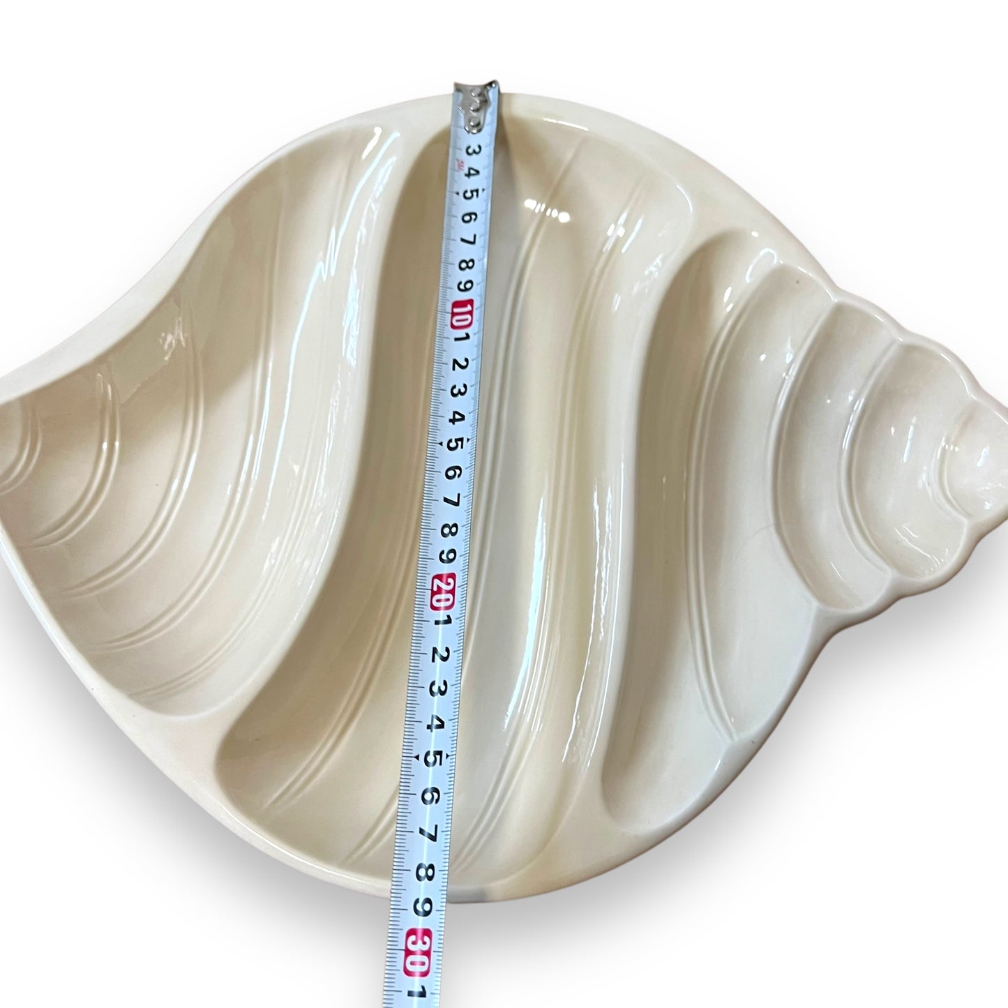 Beige Shell-Shaped Serving Platter