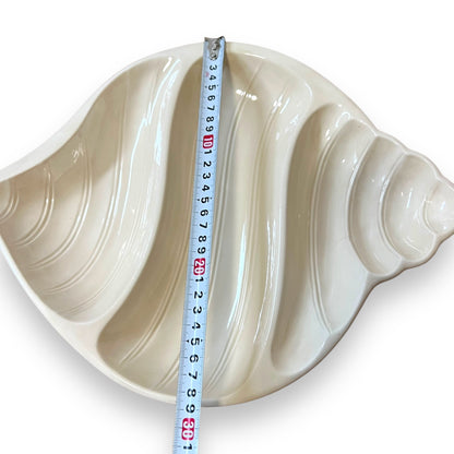 Beige Shell-Shaped Serving Platter