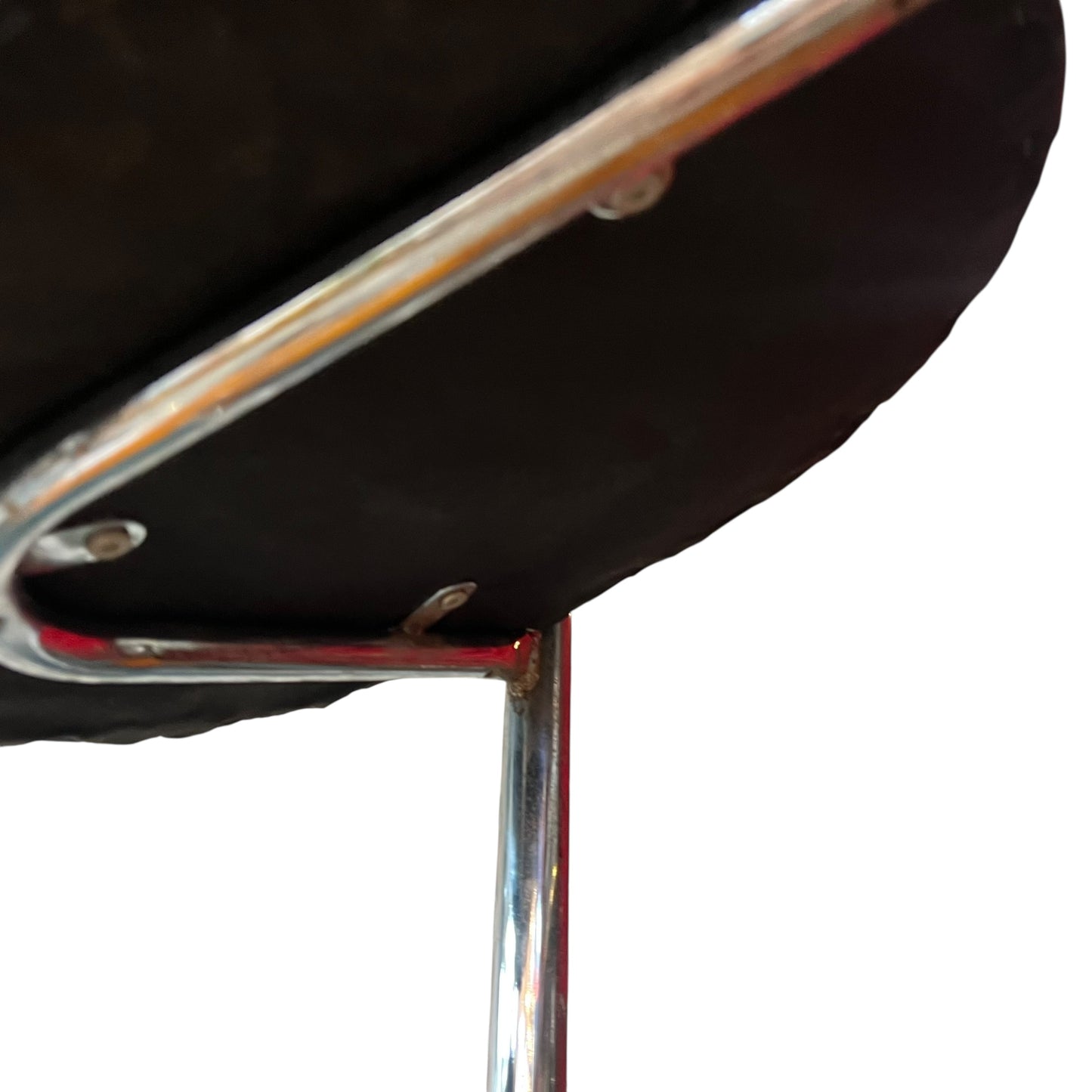 Pair of Chrome & Black Vinyl Bar Stools