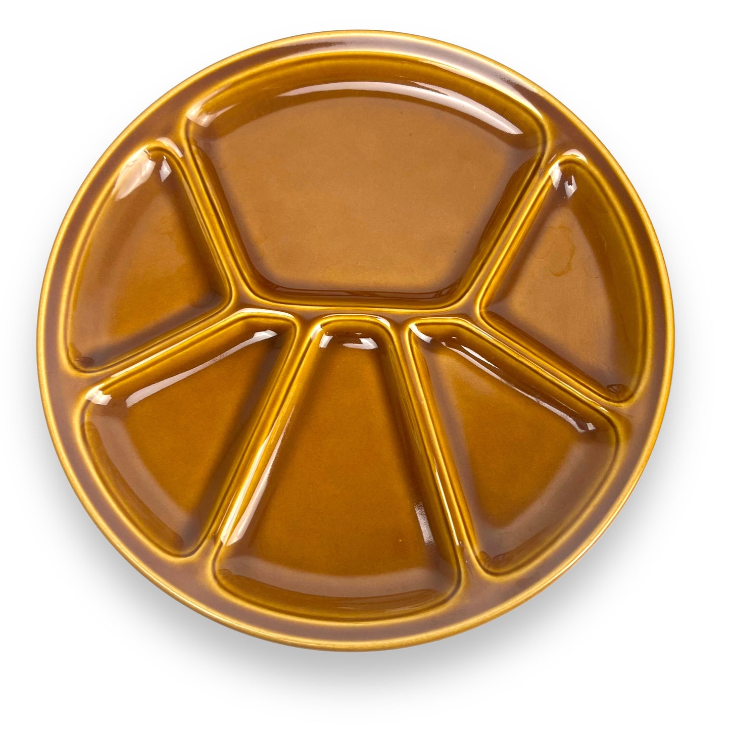 Fondue Plates x4 brown earthenware ceramic