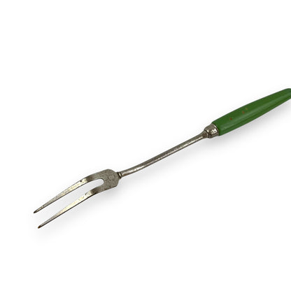 Green Handle Two Prong Fork Utensil