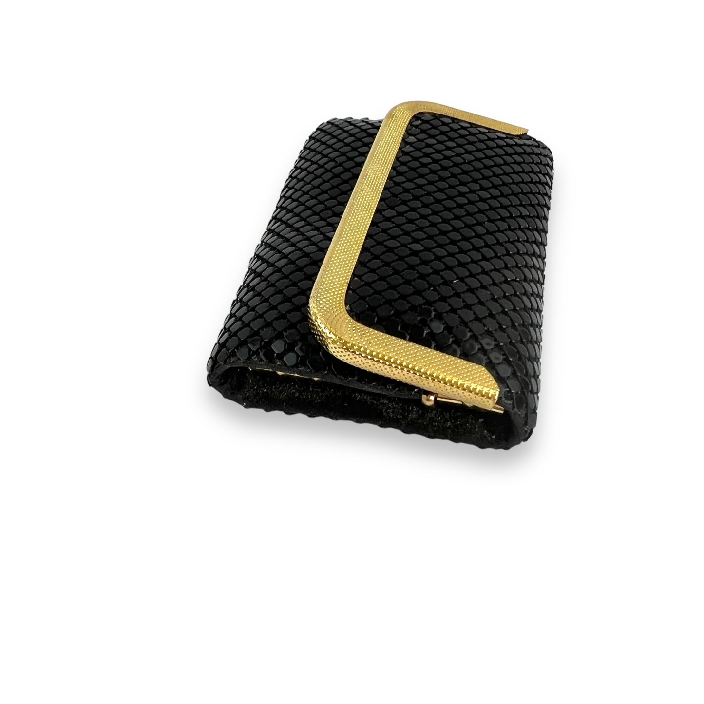 Black and Gold Mesh Key Purse