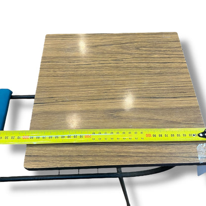 Telephone Table with Blue Vinyl Seat & Laminate Top