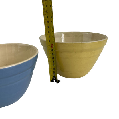 Hoffman Pottery Bowl Set (one blue & one yellow)