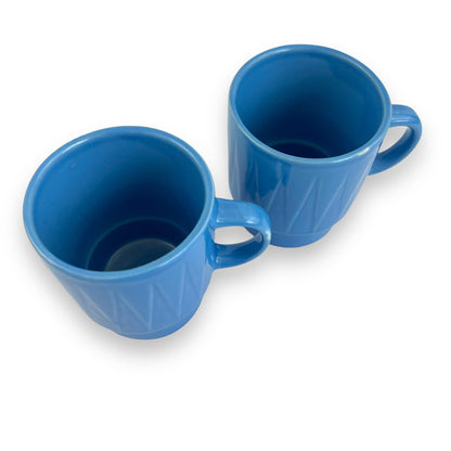 Blue stacking mug set of 2