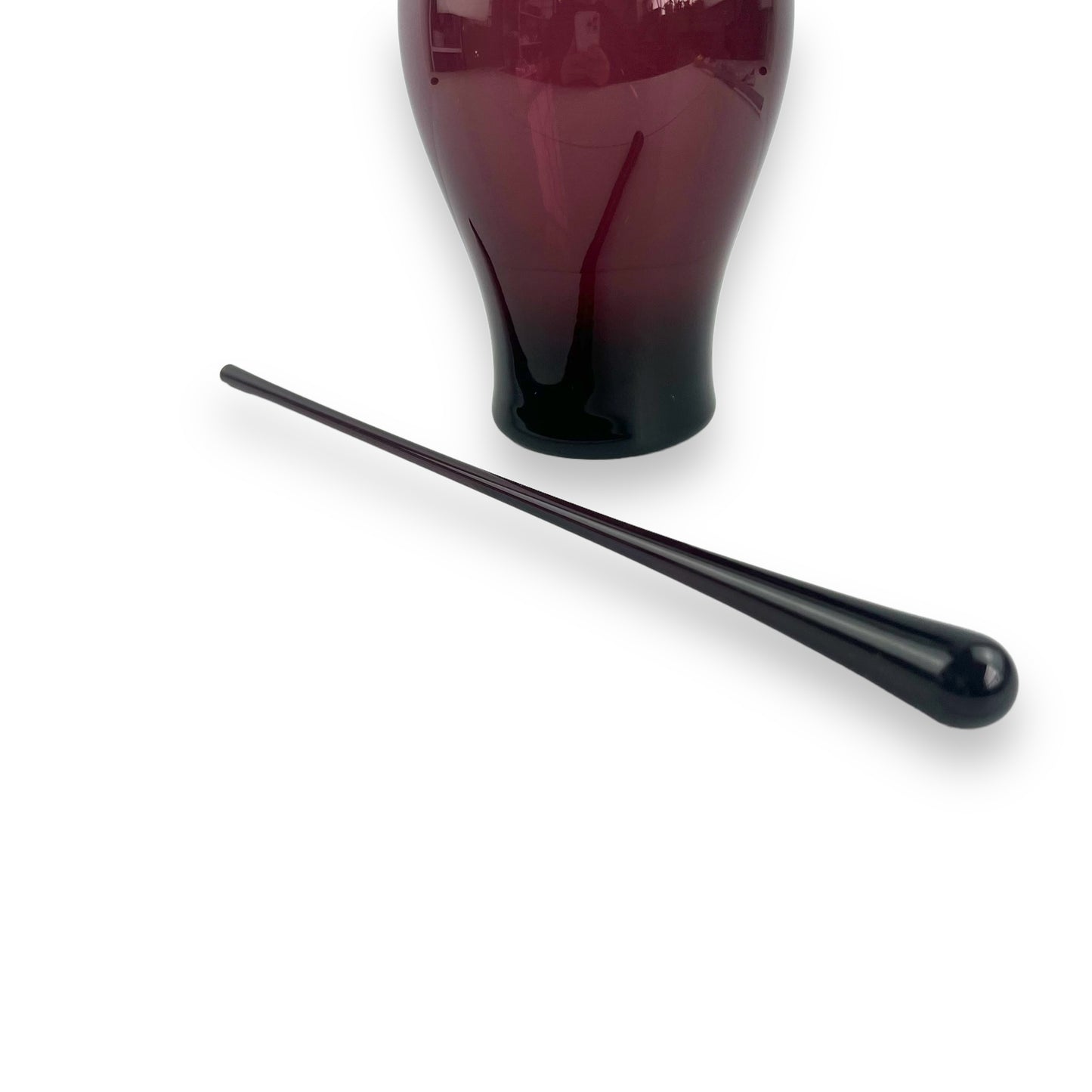 Purple Glass Carafe Jug and stirrer