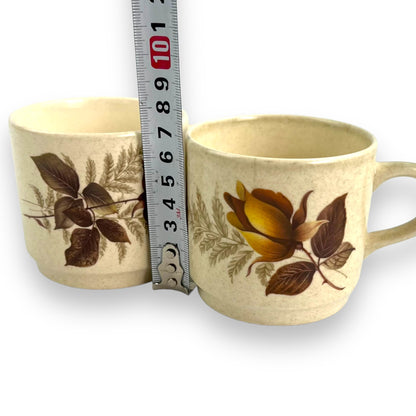 Johnson Yellow Rose Teacup set of 2