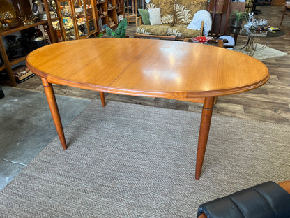 Burgess Australian-Made Teak Oval Extension Dining Table