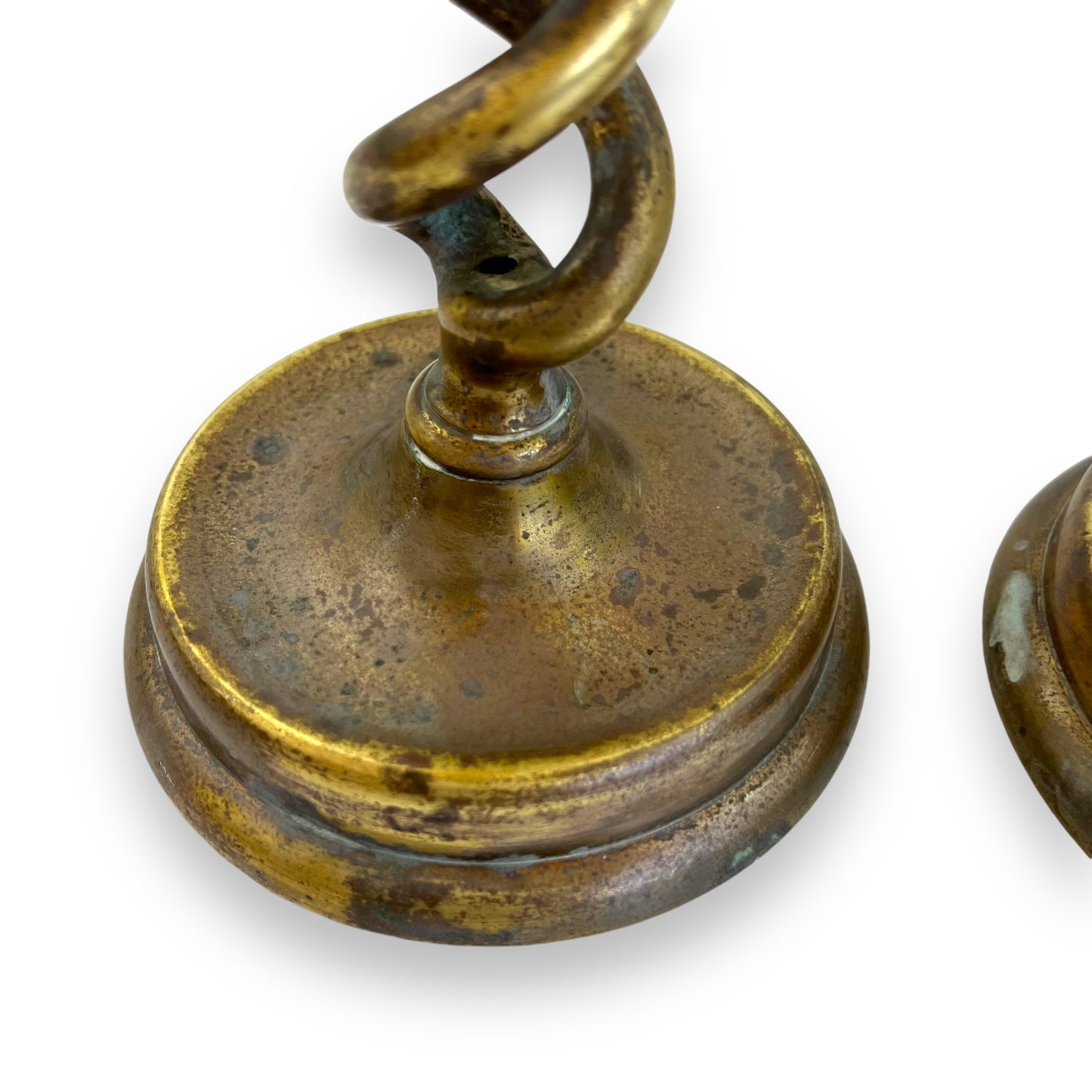 Pair of Vintage Brass Barley Twist Candlesticks