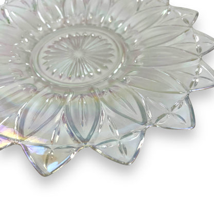 Carnival Federal Glass Petal Iridescent Platter Serving Plate