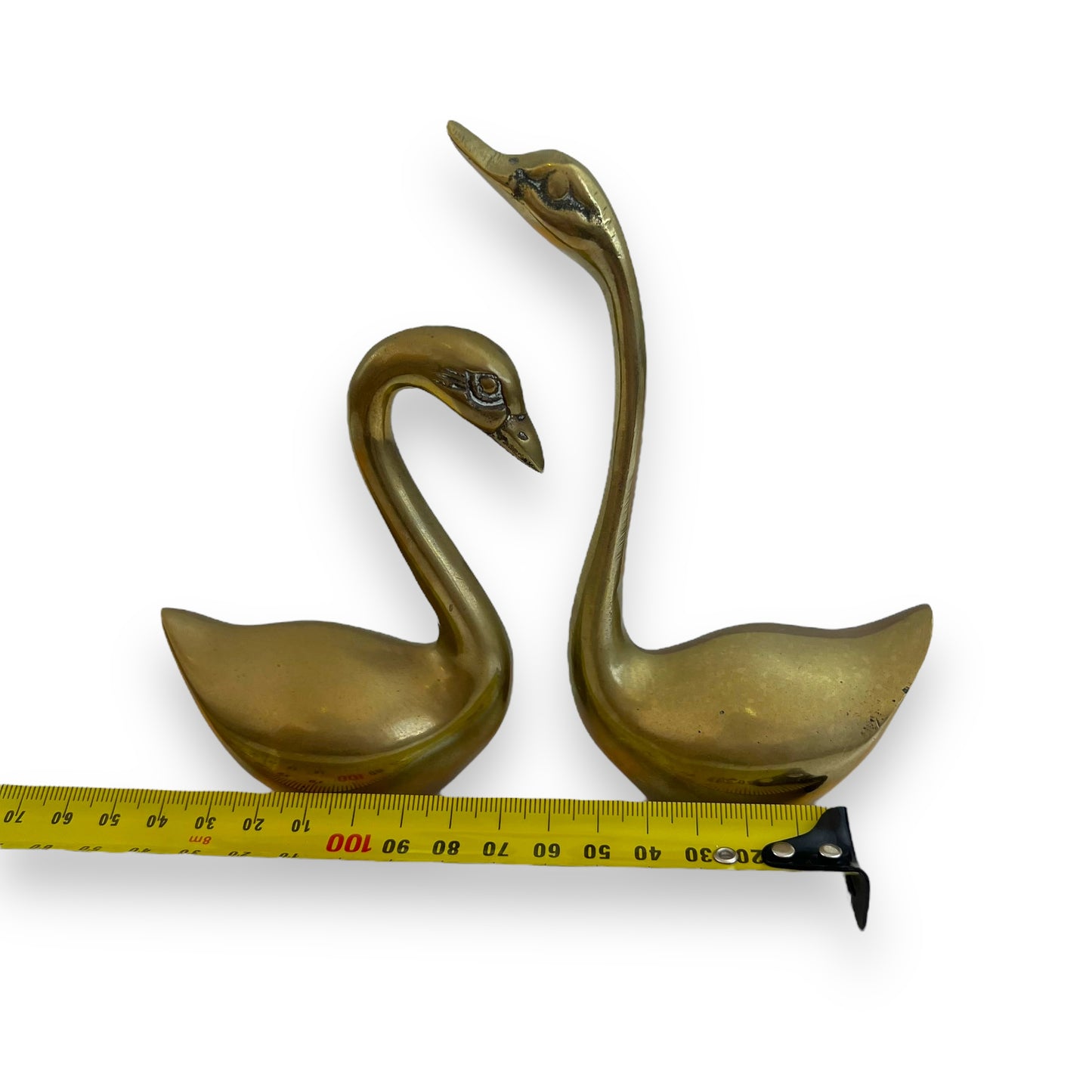 Brass swan pair