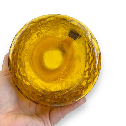 Amber Glass Jug – Diamond Cut Pattern
