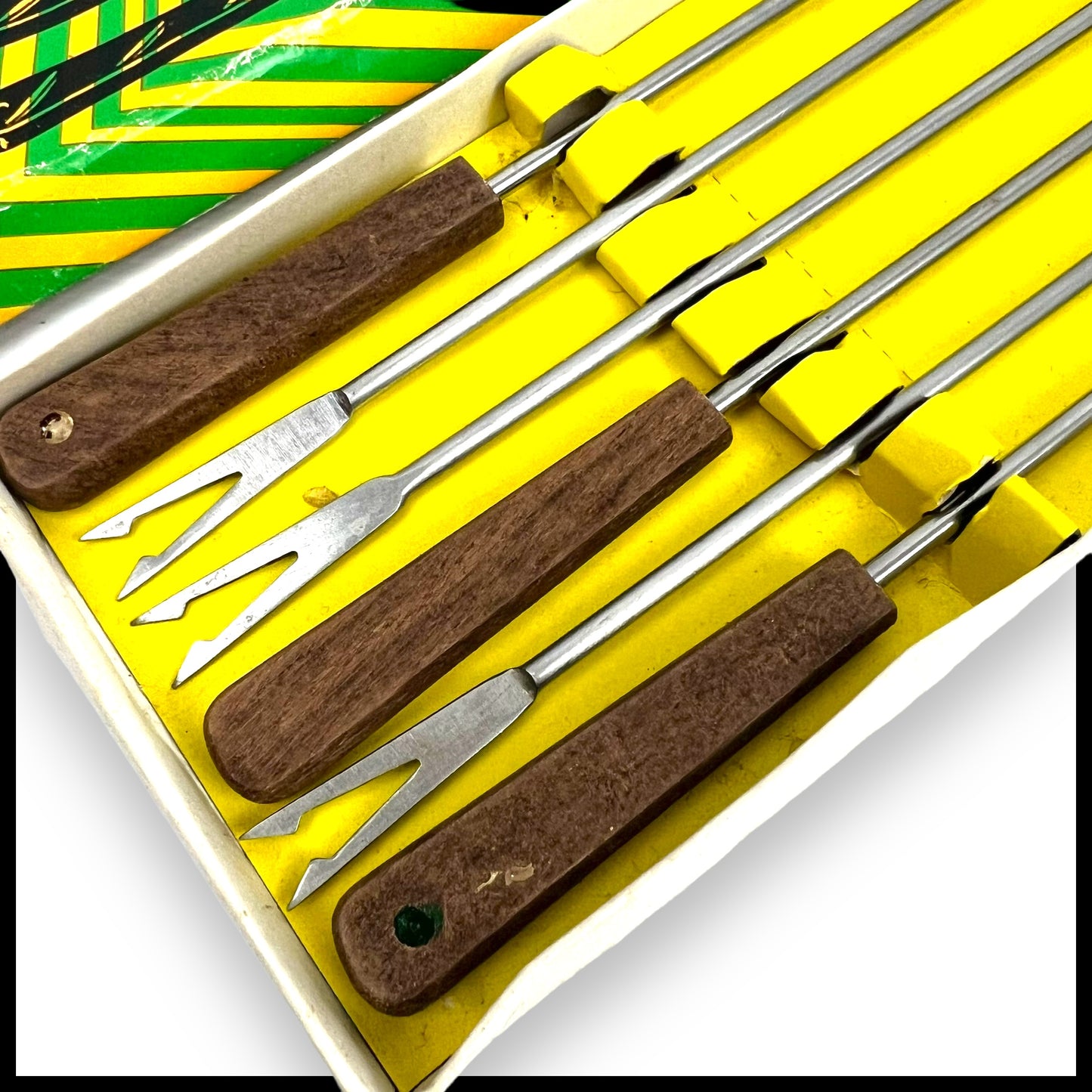 Retro 6 Piece Fondue Fork Set in Original Box