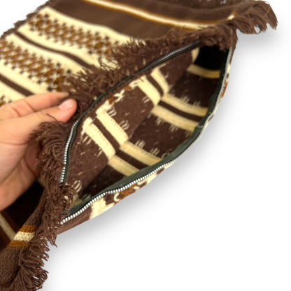Brown & Beige Stripe Pillowcase