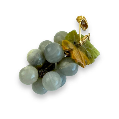 Jade Grape Cluster Pendant with Wire-Wrapped Detailing