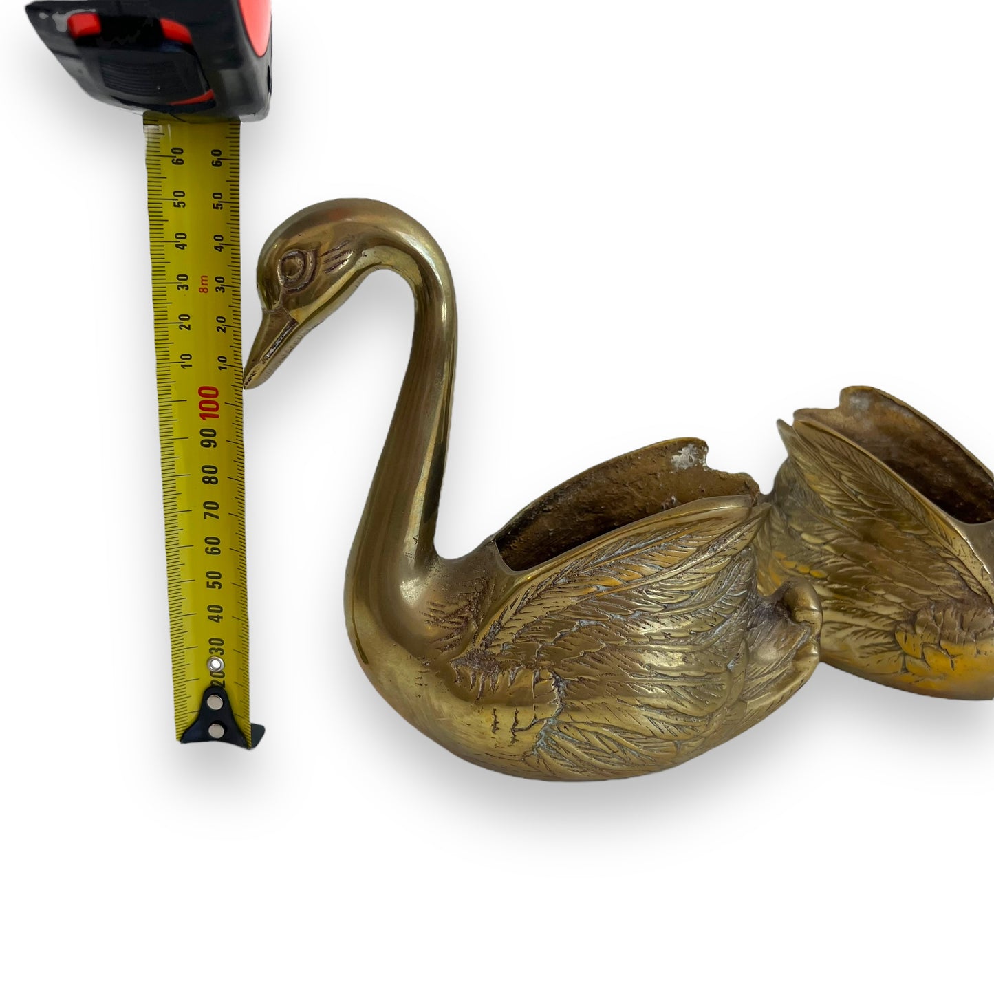 Brass Swan small planter
