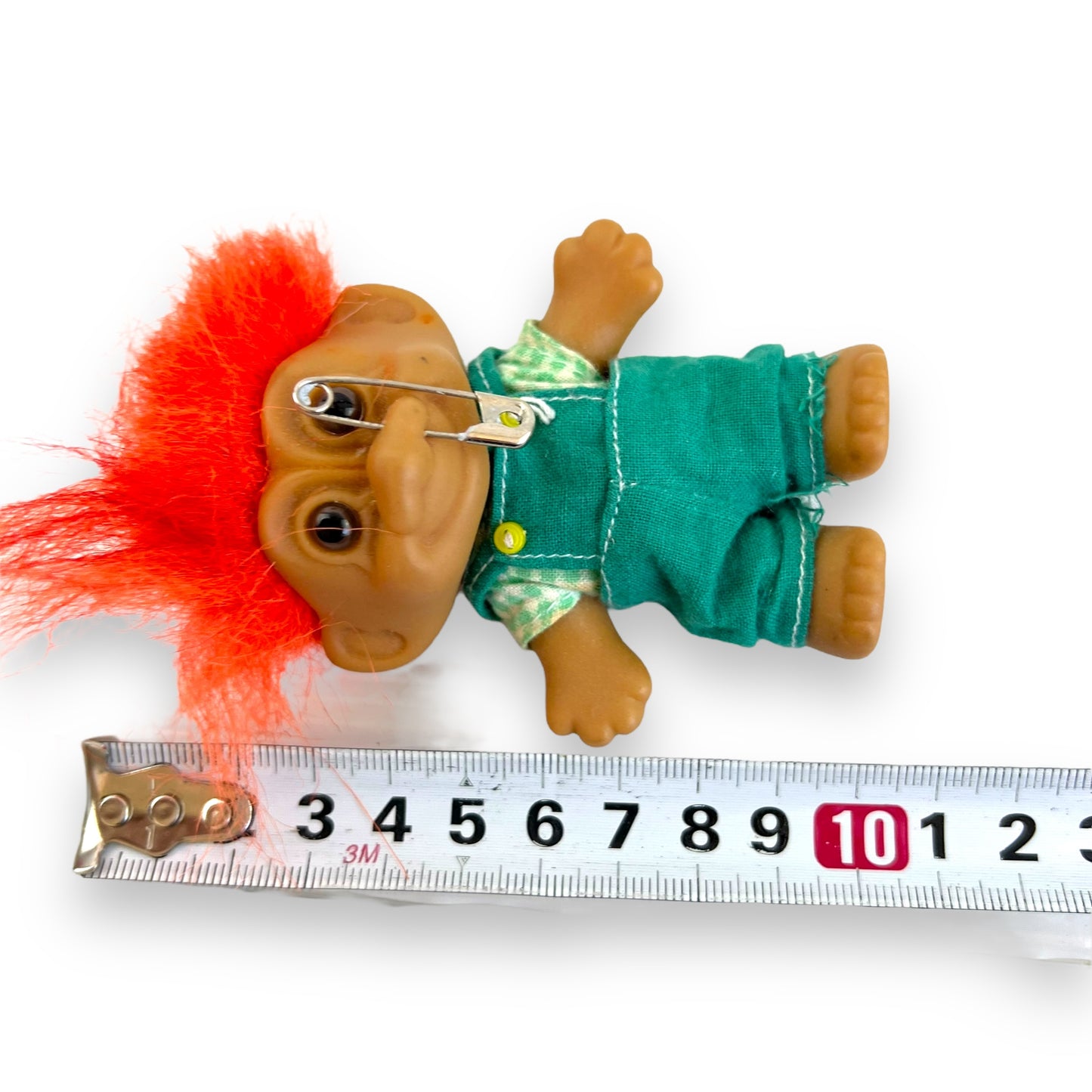 Orange Hair Green Overalls Troll Doll