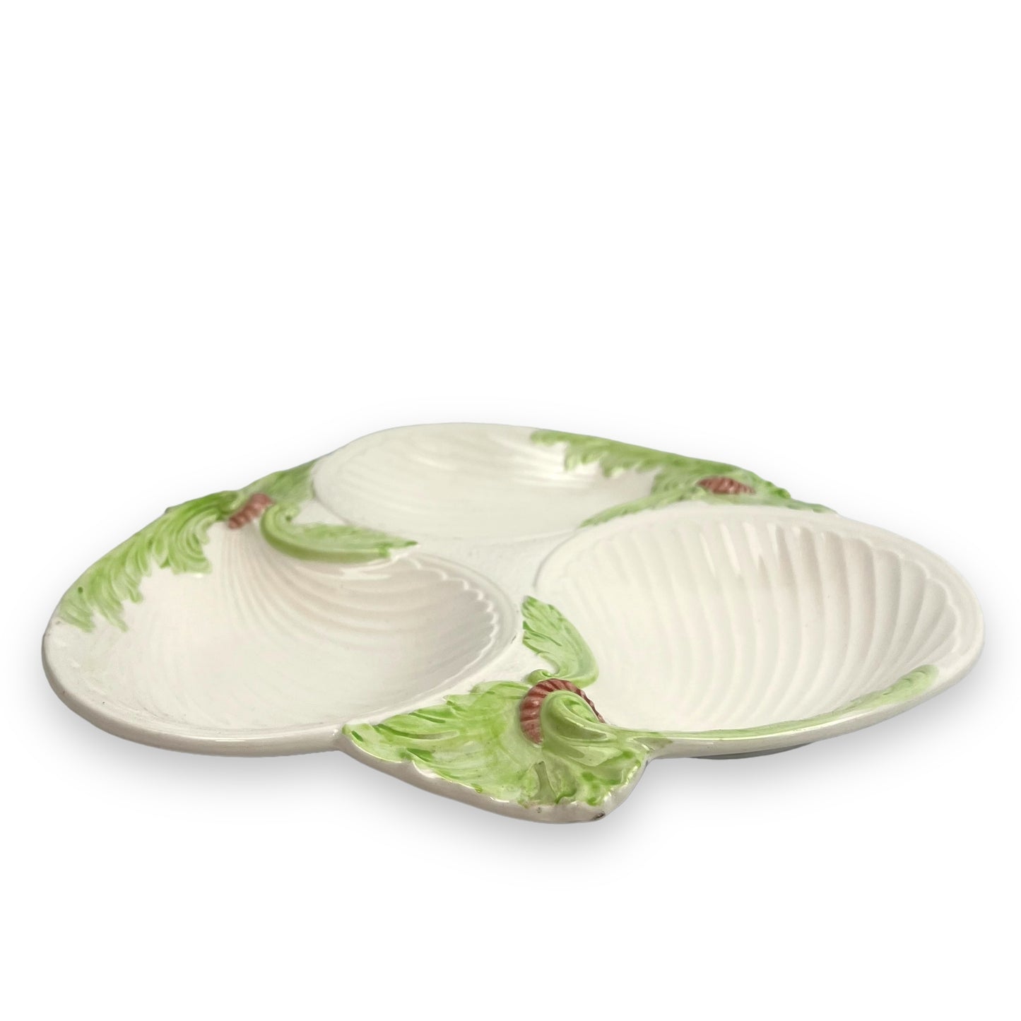 Shell Trio Platter white & green
