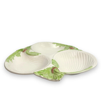 Shell Trio Platter white & green