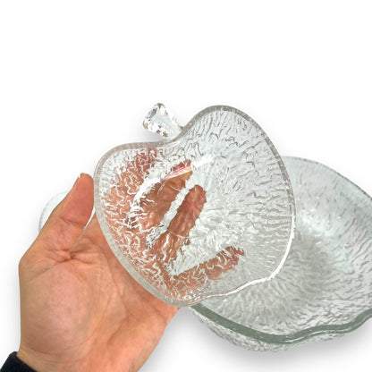 Apple Glass Bowl Set: Large Bowl & 4 Small Bowls