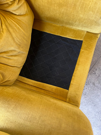 Fler Yellow Velvet Single Lounge Chair