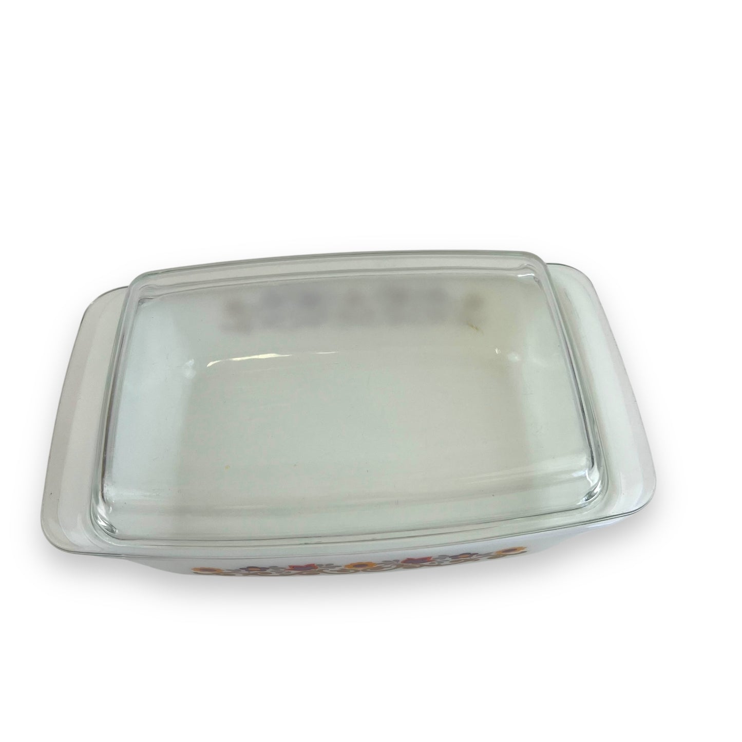 JAJ Pyrex England Briarwood Colourful Flower casserole dish and lid