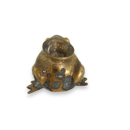 Brass Frog Candle Holder