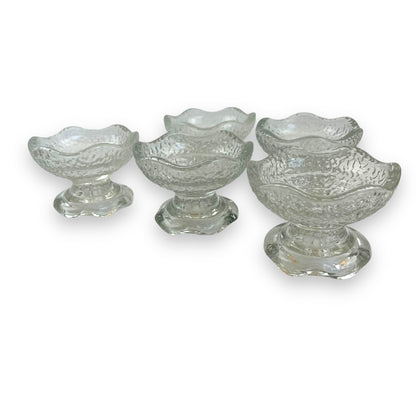 Anchor Hocking Reversible Stackable Pebble Glass Candle Holders Set Of 5
