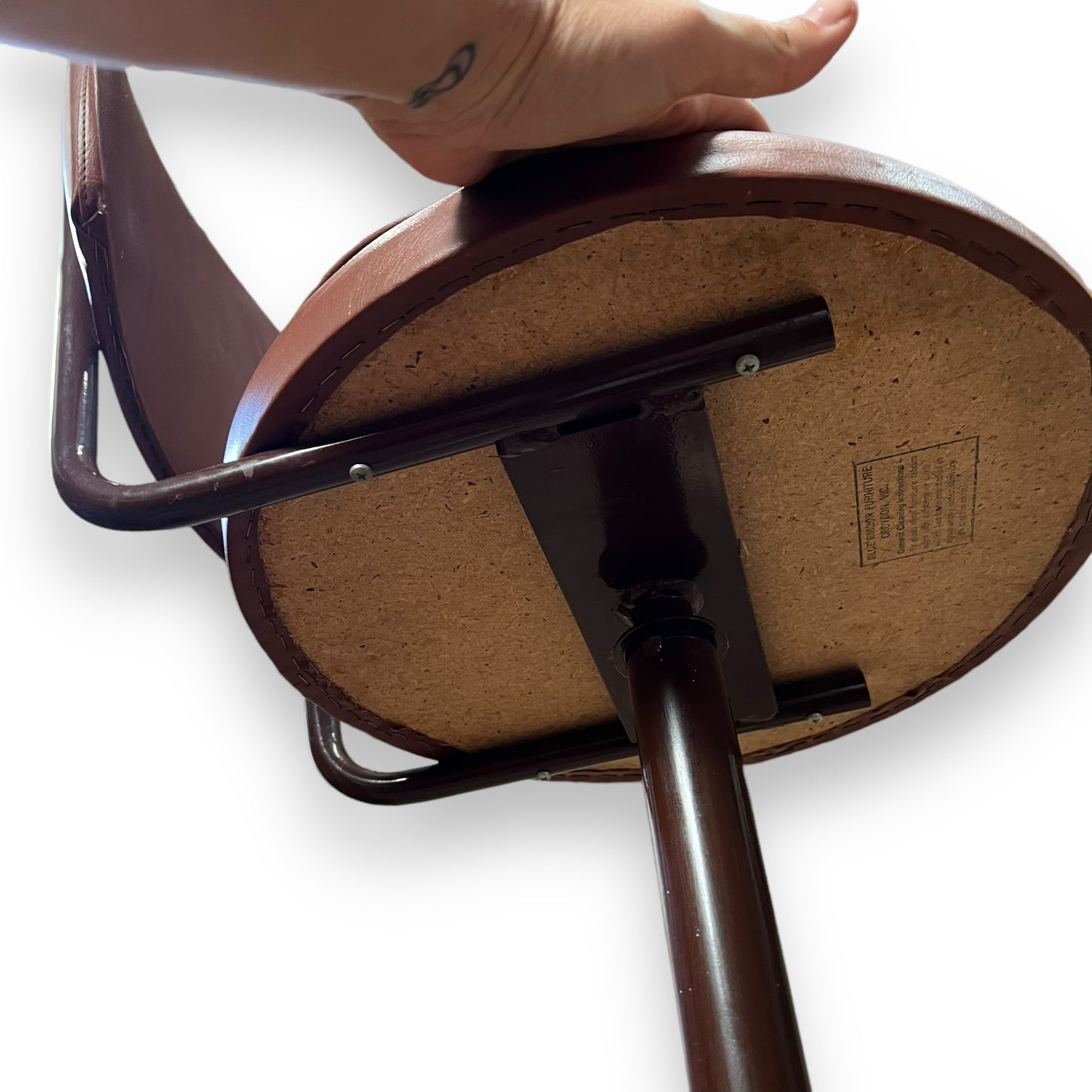 Brown Swivel Barstool set of 2